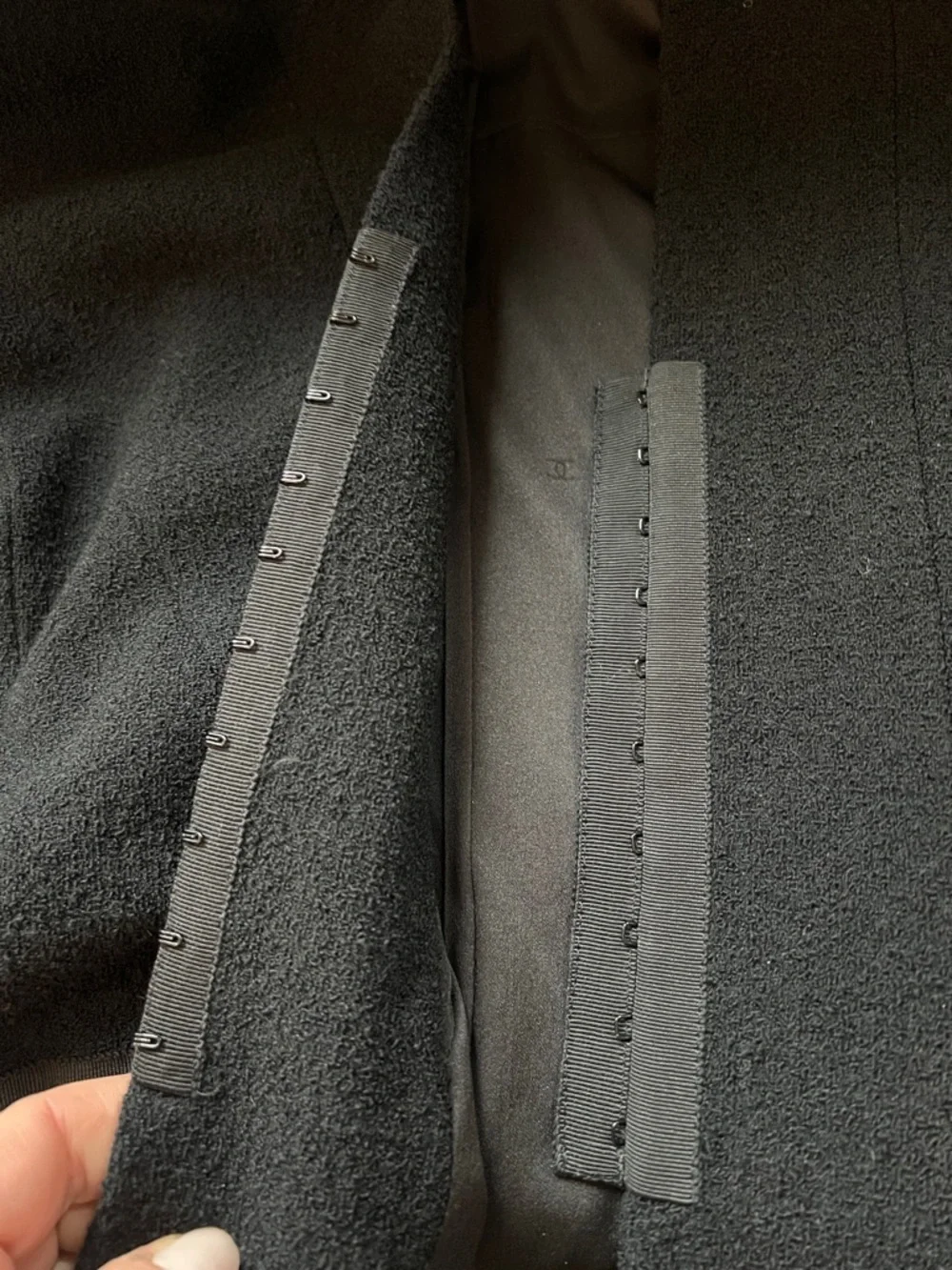 Chanel Sz 36 Wool Bucle Fitted Blazer